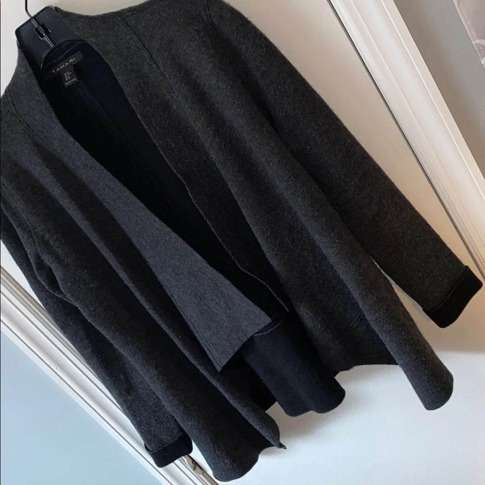 Tahari Gray Soft & Warm Women's Cardigan